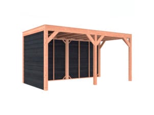 Outdoor Life Products Douglas abri en bois 495x255x250 cm noir