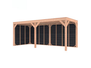 Outdoor Life Products Douglas abri en bois 595x255x250 cm noir