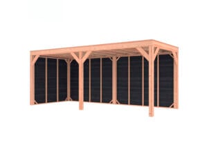 Outdoor Life Products Douglas houten overkapping 595x255x250 cm zwart