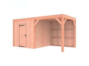 Outdoor Life Products Douglas houten tuinhuis 255x255x245 cm + extensie 240cm