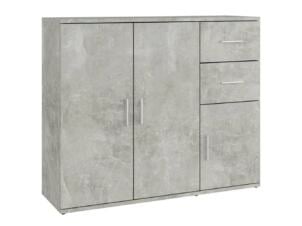 Dressoir hout 91x29,5x75 cm betongrijs