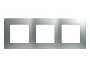 Legrand Drievoudige afdekplaat Niloé aluminium