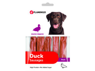Flamingo Duck Snack Sausages hondensnack eend 85g 5 stuks