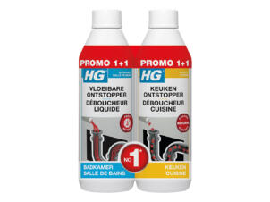 HG Duo vloeibare ontstopper badkamer + keuken 500ml