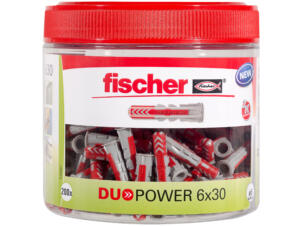 Fischer DuoPower cheville 6x30 mm 200 pièces