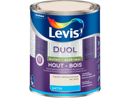 Levis Duol laque bois satin 0,75l blanc fermette 1