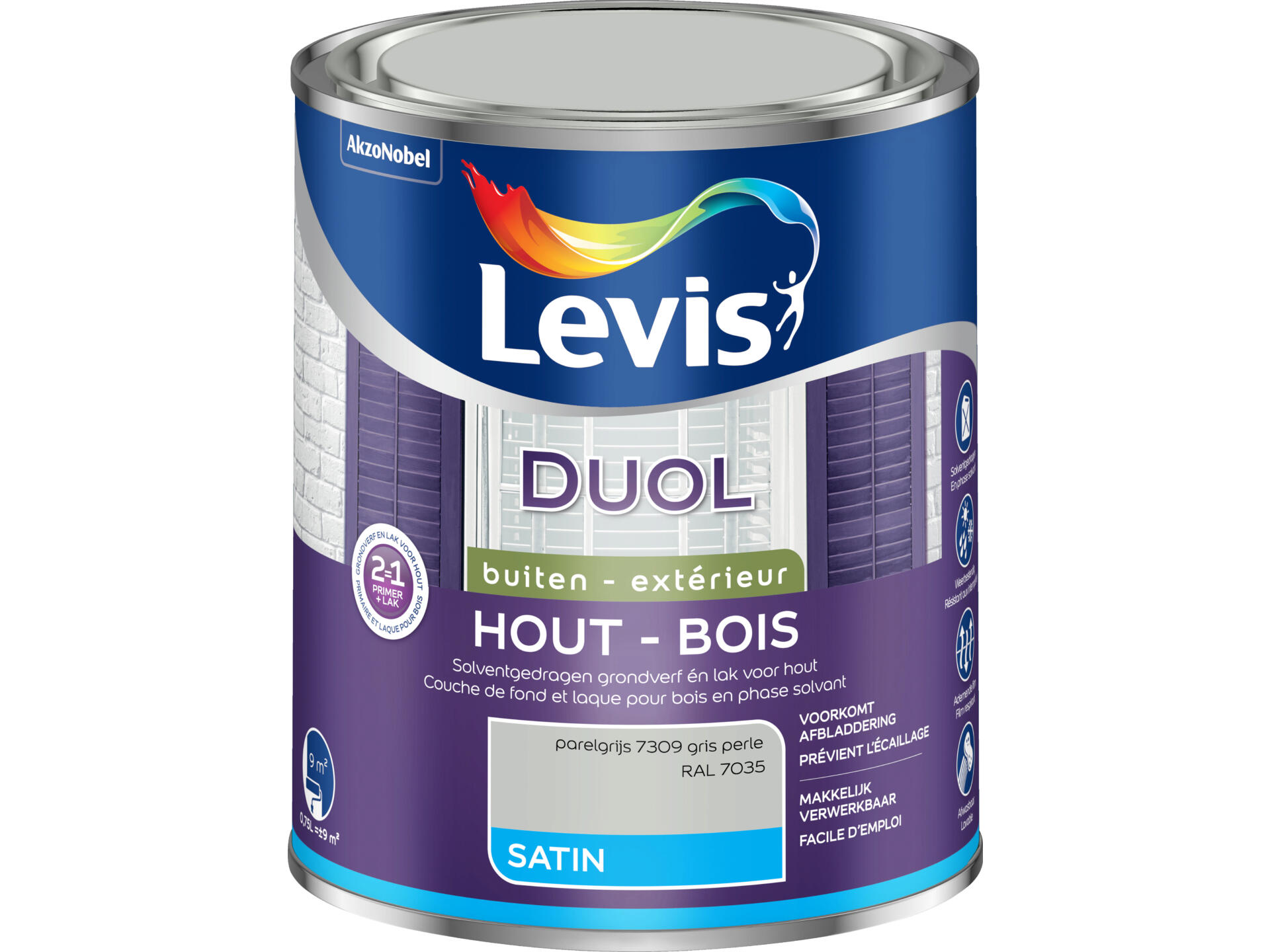 Levis Duol laque bois satin 0,75l gris perle