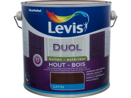 Levis Duol laque bois satin 2,5l brun noix 1