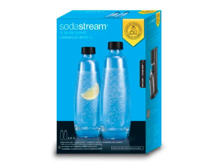 SodaStream Duopack glazen fles 1l 2 stuks 1