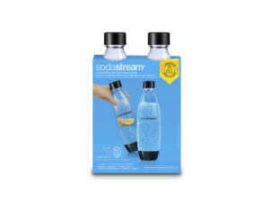SodaStream Duopack herbruikbare fles 1l voor bruiswatertoestel zwart 2 stuks