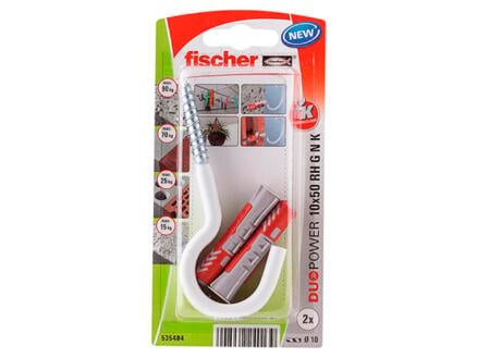 Fischer Duopower pluggen 10x50 mm met ronde haak 2 stuks 1