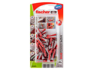 Fischer Duopower pluggen 5x25 mm 45 stuks