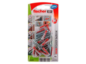 Fischer Duopower pluggen 5x25 mm met schroef 18 stuks