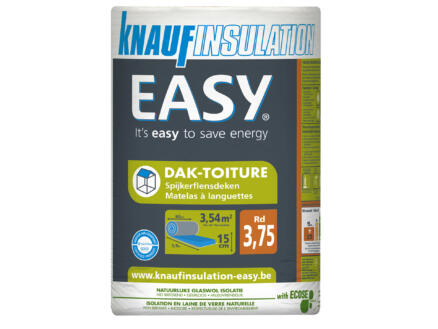 Knauf Insulation Easy dakisolatie glaswol 590x60x15 cm R3,75 3,54m² 1