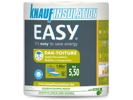 Knauf Insulation Easy isolation toiture laine de verre 400x45x22 cm R5,5 1,8m² 1