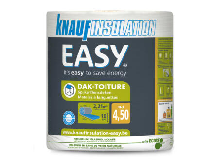 Knauf Insulation Easy isolation toiture laine de verre 490x45x18 cm R4,5 2,21m² 1
