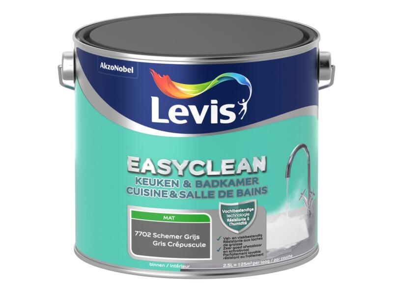 Levis EasyClean keuken- en badkamerverf mat 2,5l schemer grijs