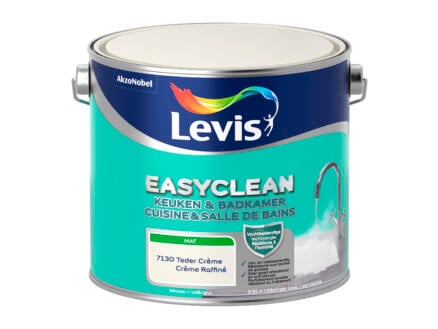 Levis EasyClean keuken- en badkamerverf mat 2,5l teder crème 1