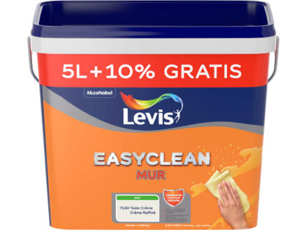 Levis EasyClean muurverf mat 5l + 10% teder crème 1