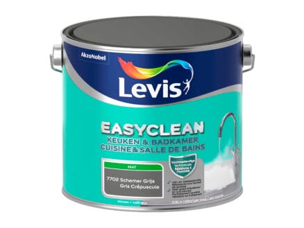 Levis EasyClean peinture cuisine & salle de bains mat 2,5l gris crépuscule 1