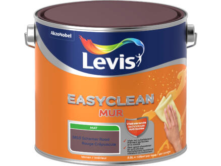 Levis EasyClean peinture murale mat 2,5l rouge crépuscule 1