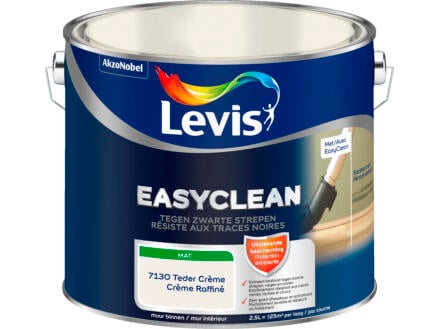 Levis EasyClean peinture murale résiste aux traces noires 2,5l crème raffiné 1