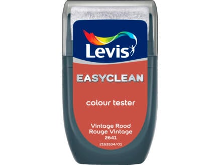 Levis EasyClean tester muurverf extra mat 30ml vintage rood 1