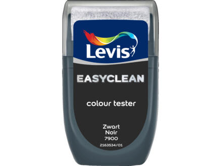 Levis EasyClean tester muurverf extra mat 30ml zwart 1