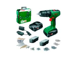 Bosch EasyImpact 18V-40 perceuse-visseuse à percussion sans fil 18V Li-Ion avec 2 batteries + chargeur + 241 accessoires + SystemBox