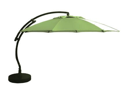 Easysun XL parasol déporté 3,75m olefin vert olive + pied 1