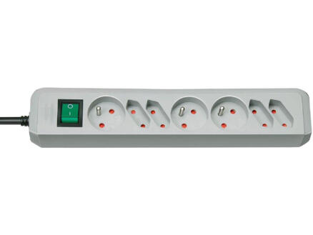 Brennenstuhl Eco-Line bloc multiprise 3x + 4x avec interrupteur et câble 1,5m gris 1