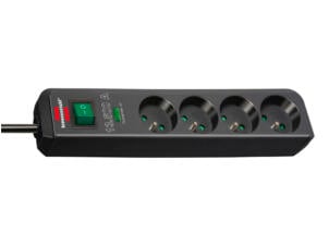 Brennenstuhl Eco-Line stekkerdoos 4x met schakelaar en kabel 1,5m zwart