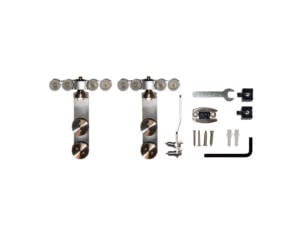 Solid Eco rollers + geleider glazen deur aluminium