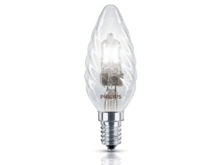Philips EcoClassic ampoule flamme torsadée halogène E14 18W 1