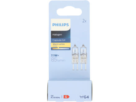Philips EcoHalo halogeen capsulelamp G4 7,1W dimbaar 2 stuks 1