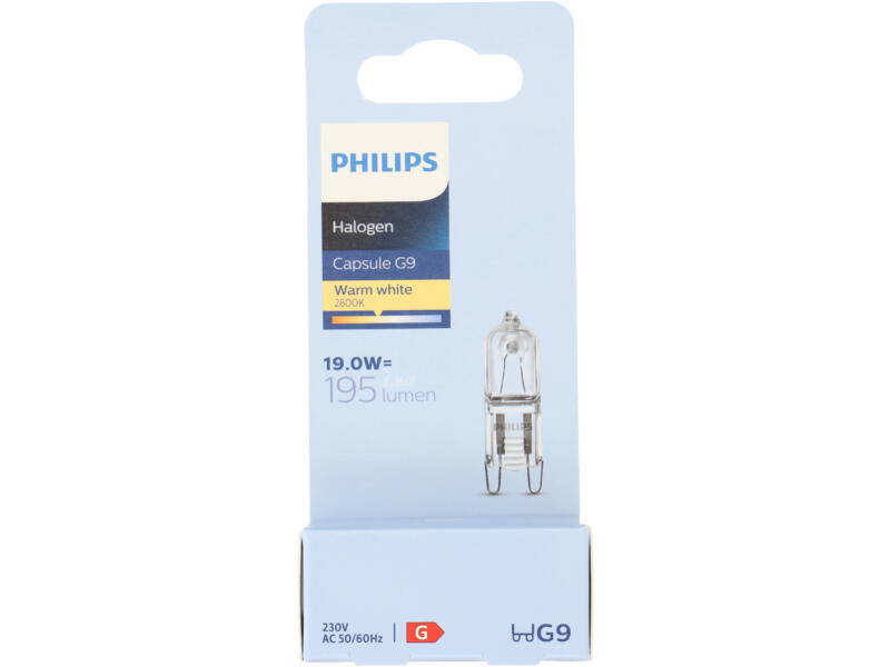 Philips EcoHalo halogeen capsulelamp G9 19W dimbaar