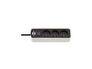 Brennenstuhl Ecolor bloc multiprise 5x H05VV-F 3G1,5 5m noir/blanc