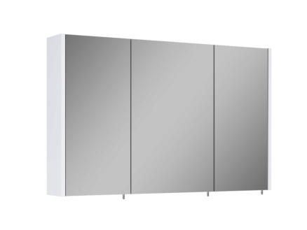 Lafiness Element armoire de toilette 120cm 3 portes miroir blanc 1