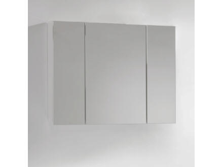 Lafiness Element armoire de toilette 80cm 3 portes miroir blanc 1