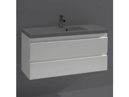 Lafiness Element meuble lavabo 100cm 2 tiroirs blanc 1