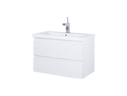 Lafiness Element meuble lavabo 80cm 2 tiroirs blanc 1