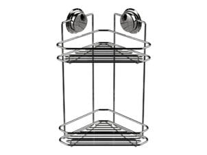 Elementals Suction étagère d'angle double 21cm chrome