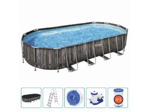 Bestway Ensemble de piscine ovale 732x366x122 cm