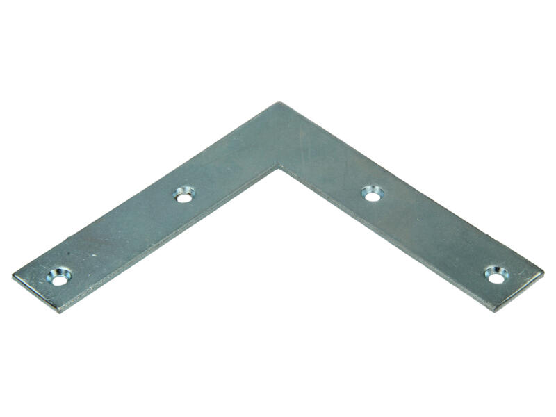 Équerre plate 100x100x20x2 mm 8 pièces | Hubo