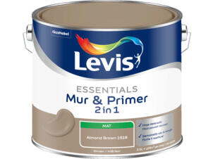 Levis Essentials 2-en-1 peinture mur & primer 2,5l almond brown