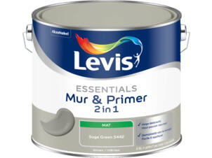 Levis Essentials 2-en-1 peinture mur & primer 2,5l sage green