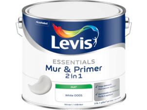 Levis Essentials 2-en-1 peinture mur & primer 2,5l white