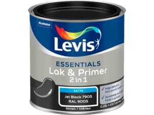 Levis Essentials 2-in-1 lak & primer zijdeglans 0,25l jet black