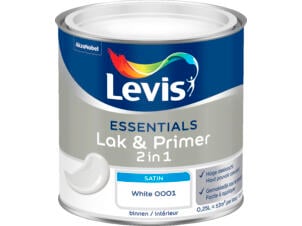 Levis Essentials 2-in-1 lak & primer zijdeglans 0,25l white