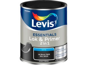Levis Essentials 2-in-1 lak & primer zijdeglans 0,75l jet black